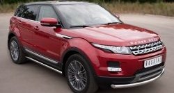 15 799 р. Защита порогов из круглой трубы диаметром 63 мм (Prestige u Pure) Russtal Land Rover Range Rover Evoque 1 L538 дорестайлинг 5 дв. (2011-2015) (Защита порогов с со скосами на торцах (вариант 1))  с доставкой в г. Владивосток. Увеличить фотографию 12