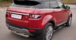 17 599 р. Защита заднего бампера (2 трубы Ø76 и 42 мм, нержавейка) SLITKOFF  Land Rover Range Rover Evoque  1 L538 (2011-2015) дорестайлинг 3 дв., дорестайлинг 5 дв.  с доставкой в г. Владивосток. Увеличить фотографию 4