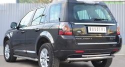 15 799 р. Защита порогов из круглой трубы диаметром 63 мм (рестайлинг) Russtal Land Rover Freelander L359 дорестайлинг (2006-2010) (Защита порогов со скосами на торцах (вариант 1))  с доставкой в г. Владивосток. Увеличить фотографию 3