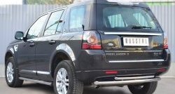 15 799 р. Защита порогов из круглой трубы диаметром 63 мм (рестайлинг) Russtal Land Rover Freelander L359 дорестайлинг (2006-2010) (Защита порогов со скосами на торцах (вариант 1))  с доставкой в г. Владивосток. Увеличить фотографию 6