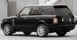 24 199 р. Накладка Verge на задний бампер Land Rover Range Rover 3 L322 дорестайлинг (2002-2006) (Неокрашенная)  с доставкой в г. Владивосток. Увеличить фотографию 2