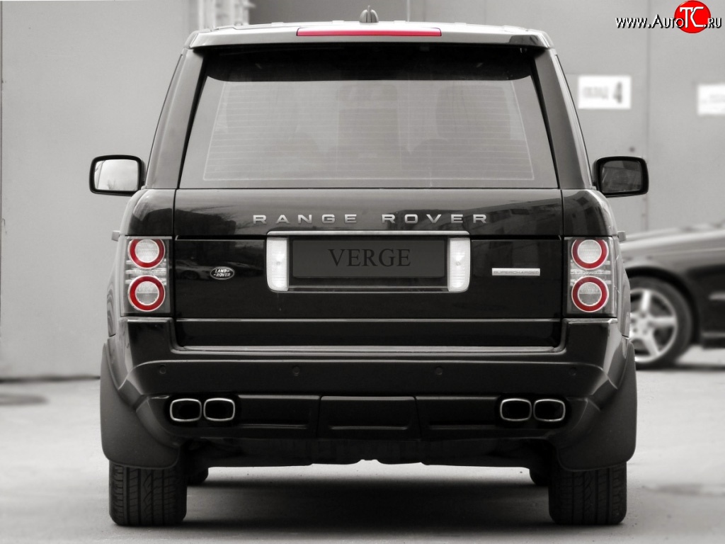 24 199 р. Накладка Verge на задний бампер Land Rover Range Rover 3 L322 дорестайлинг (2002-2006) (Неокрашенная)  с доставкой в г. Владивосток