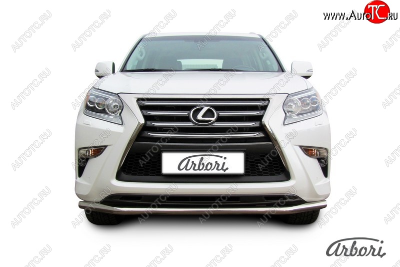 19 079 р. Защита переднего бампера Arbori (нержавейка, 1 труба d57 mm). Lexus GX460 J150 1-ый рестайлинг (2013-2019)  с доставкой в г. Владивосток