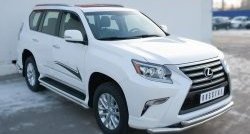 24 699 р. Защита переднего бампера (2 трубыØ63 мм, нержавейка) SLITKOFF Lexus GX460 J150 1-ый рестайлинг (2013-2019)  с доставкой в г. Владивосток. Увеличить фотографию 2