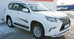 21 449 р. Защита переднего бампера (2 трубыØ63 и 42 мм, нержавейка) SLITKOFF Lexus GX460 J150 1-ый рестайлинг (2013-2019)  с доставкой в г. Владивосток. Увеличить фотографию 4