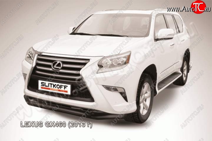 17 699 р. Защита переднего бампера из труб d57 Slitkoff (двойная)  Lexus GX460  J150 (2013-2022) 1-ый рестайлинг, 2-ой рестайлинг (Цвет: серебристый)  с доставкой в г. Владивосток