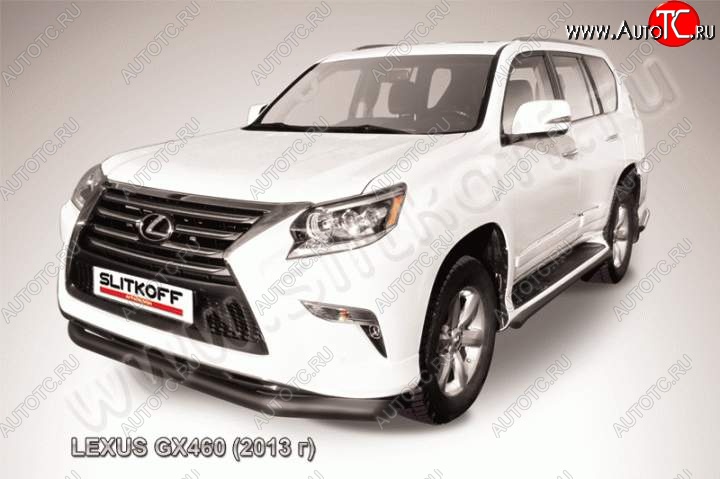 16 899 р. Защита переднего бампера из трубы d76 Slitkoff Lexus GX460 J150 1-ый рестайлинг (2013-2019) (Цвет: серебристый)  с доставкой в г. Владивосток