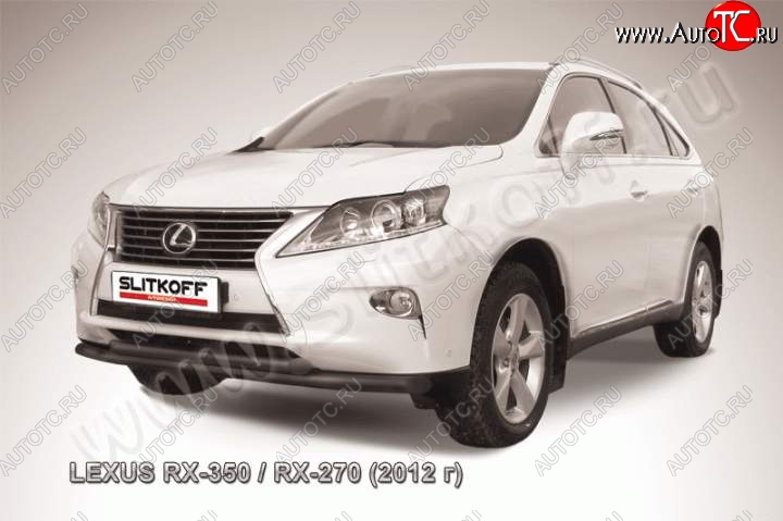 17 499 р. Защита переднего бампера из труб d57 Slitkoff Lexus RX350 AL10 рестайлинг (2012-2015) (Цвет: серебристый)  с доставкой в г. Владивосток