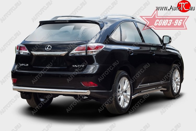 15 704 р. Овальная защита заднего бампера (d75х42) Souz-96 Lexus RX 270 AL20 дорестайлинг (2015-2019)  с доставкой в г. Владивосток