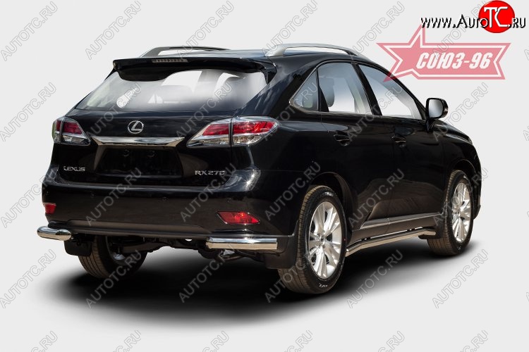 1 249 р. Защита заднего бампера из боковых уголков (d76) Souz-96 Lexus RX 270 AL20 дорестайлинг (2015-2019)  с доставкой в г. Владивосток