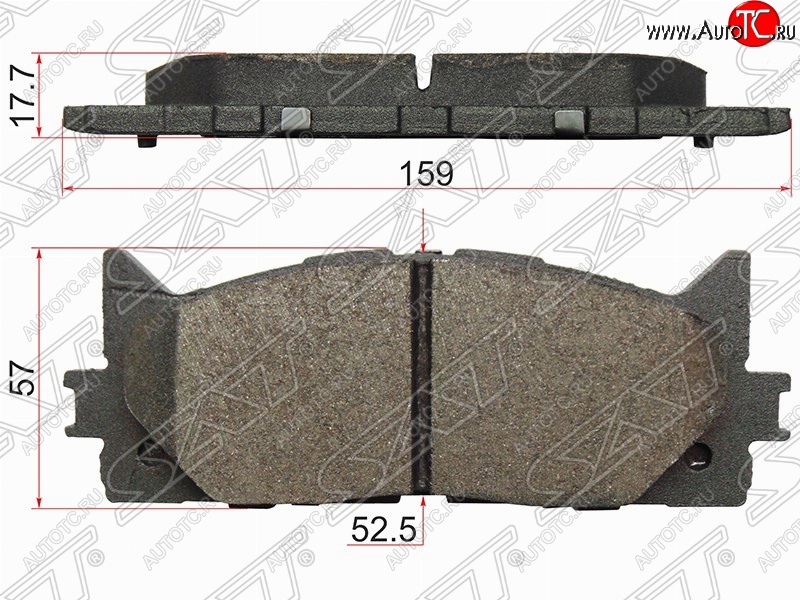 1 539 р. Комплект тормозных колодок SAT  Lexus GS300  S190 (2007-2012), Lexus GS350  L10 (2011-2016), Lexus GS450H  L10 (2011-2015), Lexus GX460  J150 (2009-2022), Toyota Camry ( XV40,  XV50) (2006-2014)  с доставкой в г. Владивосток