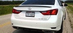 3 399 р. Лип спойлер F-Sport  Lexus GS250  L10 (2011-2016) (Неокрашенный)  с доставкой в г. Владивосток. Увеличить фотографию 7