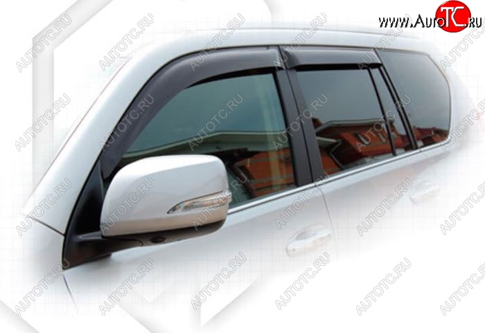 2 299 р. Дефлектора окон CA-Plastiс  Lexus GX460  J150 (2009-2013) дорестайлинг (Classic полупрозрачный, Без хром.молдинга, Крепление только на скотч)  с доставкой в г. Владивосток