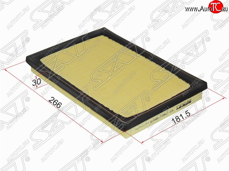 359 р. Фильтр воздушный двигателя SAT (266х181.5х30 mm)  Lexus LS460  XF40 (2006-2012), Lexus LS600HL  XF40 (2006-2009), Toyota Camry ( XV50,  XV55) (2011-2018)  с доставкой в г. Владивосток