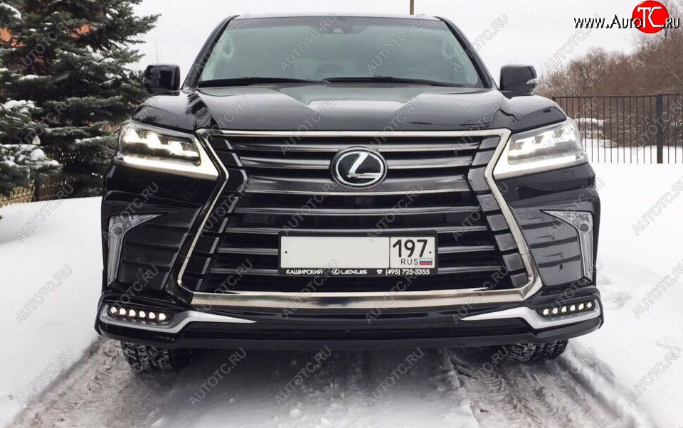 15 199 р. Дневные ходовые огни в накладку бампера Автократ Автократ Lexus LX570 J200 2-ой рестайлинг (2015-2022)  с доставкой в г. Владивосток