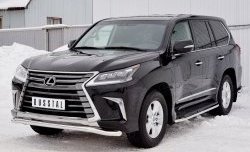 19 999 р. Защита переднего бампера (Ø63 мм, нержавейка) SLITKOFF  Lexus LX450d  J200 (2015-2022) 2-ой рестайлинг  с доставкой в г. Владивосток. Увеличить фотографию 2