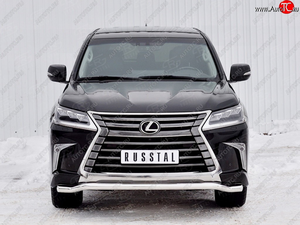 19 999 р. Защита переднего бампера (Ø63 мм, нержавейка) SLITKOFF  Lexus LX450d  J200 (2015-2022) 2-ой рестайлинг  с доставкой в г. Владивосток