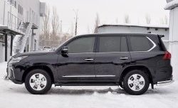 14 999 р. Защита порогов из круглой трубы диаметром 42 мм SLITKOFF  Lexus LX450d  J200 (2015-2022) 2-ой рестайлинг  с доставкой в г. Владивосток. Увеличить фотографию 3