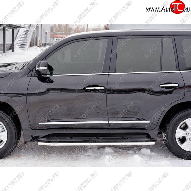 16 799 р. Защита порогов из круглой трубы диаметром 42 SLITKOFF v3  Lexus LX450d  J200 - LX570  J200  с доставкой в г. Владивосток