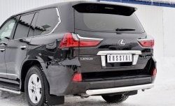 20 599 р. Защита заднего бампера (Ø76 мм, нержавейка, NOT F-SPORT/HERITAGE) SLITKOFF Lexus LX570 J200 2-ой рестайлинг (2015-2022)  с доставкой в г. Владивосток. Увеличить фотографию 4