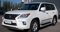 17 999 р. Защита переднего бампера (2 трубыØ75х42 мм, нержавейка) Russtal Lexus LX570 J200 дорестайлинг (2007-2012)  с доставкой в г. Владивосток. Увеличить фотографию 4