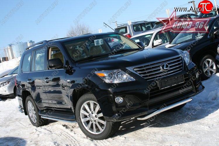 14 309 р. Защита переднего бампера Sport Package Souz-96 (d60) Lexus LX570 J200 дорестайлинг (2007-2012)  с доставкой в г. Владивосток