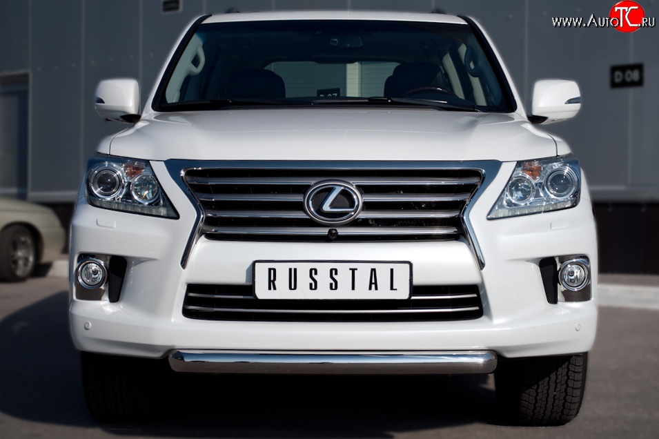 18 599 р. Одинарная защита переднего бампера SLITKOFF диаметром 76 мм Lexus LX570 J200 дорестайлинг (2007-2012)  с доставкой в г. Владивосток