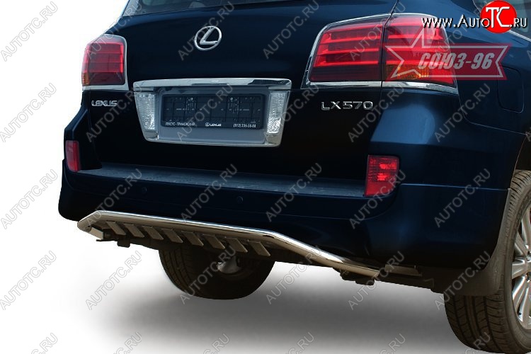 29 609 р. Защита заднего бампера Souz-96 (d60) Lexus LX570 J200 дорестайлинг (2007-2012)  с доставкой в г. Владивосток