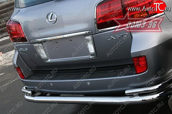 25 667 р. Двойная защита заднего бампера Souz-96 (d76/42) Lexus LX570 J200 дорестайлинг (2007-2012)  с доставкой в г. Владивосток