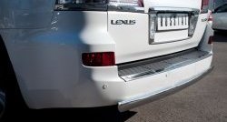 14 999 р. Защита заднего бампера (Ø75х42 мм, нержавейка) Russtal Lexus LX570 J200 дорестайлинг (2007-2012)  с доставкой в г. Владивосток. Увеличить фотографию 2