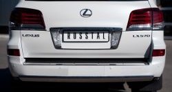 14 999 р. Защита заднего бампера (Ø75х42 мм, нержавейка) Russtal Lexus LX570 J200 дорестайлинг (2007-2012)  с доставкой в г. Владивосток. Увеличить фотографию 4