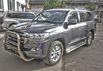 27 999 р. Защита переднего бампера WINBO (Ø76 мм, нержавейка) Lexus LX570 J200 дорестайлинг (2007-2012)  с доставкой в г. Владивосток. Увеличить фотографию 2