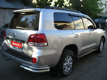 10 999 р. Защита заднего бампера WINBO (уголки, Ø76 и 38 мм, нержавейка) Lexus LX570 J200 дорестайлинг (2007-2012)  с доставкой в г. Владивосток. Увеличить фотографию 5