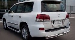 22 999 р. Защита заднего бампера (2 трубы Ø76 и 42 мм, нержавейка) SLITKOFF  Lexus LX570  J200 (2012-2015) 1-ый рестайлинг  с доставкой в г. Владивосток. Увеличить фотографию 3