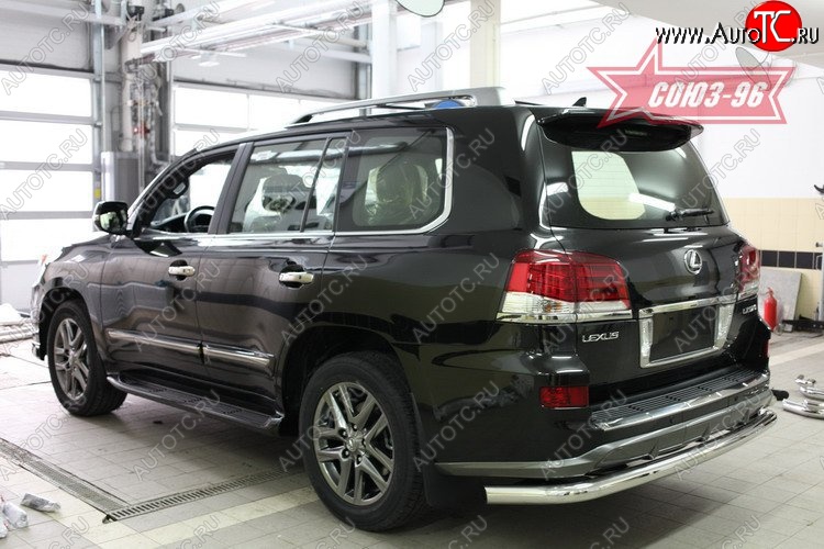 5 849 р. Защита заднего бампера Sport Souz-96 (d76) Lexus LX570 J200 1-ый рестайлинг (2012-2015)  с доставкой в г. Владивосток