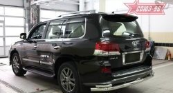 Двойная защита заднего бампера Souz-96 (d76/42) Lexus LX570 J200 1-ый рестайлинг (2012-2015)