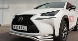 17 949 р. Защита переднего бампера (Ø63 мм волна, нержавейка, F-SPORT) SLITKOFF Lexus NX200T Z10 (2014-2017)  с доставкой в г. Владивосток. Увеличить фотографию 2