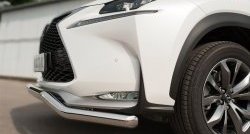 17 949 р. Защита переднего бампера (Ø63 мм волна, нержавейка, F-SPORT) SLITKOFF Lexus NX200T Z10 (2014-2017)  с доставкой в г. Владивосток. Увеличить фотографию 3