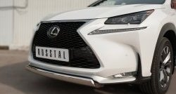 17 299 р. Защита переднего бампера (Ø75х42 мм, нержавейка, F-SPORT) Russtal Lexus NX200T Z10 (2014-2017)  с доставкой в г. Владивосток. Увеличить фотографию 2