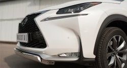 17 299 р. Защита переднего бампера (Ø75х42 мм, нержавейка, F-SPORT) Russtal Lexus NX200T Z10 (2014-2017)  с доставкой в г. Владивосток. Увеличить фотографию 3