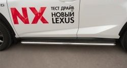 24 749 р. Широкая защита порогов F SPORT Russtal Lexus NX200T Z10 (2014-2017) (Текстура поверхности листа №1)  с доставкой в г. Владивосток. Увеличить фотографию 3