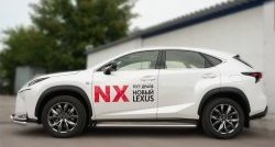 24 749 р. Широкая защита порогов F SPORT Russtal Lexus NX200T Z10 (2014-2017) (Текстура поверхности листа №1)  с доставкой в г. Владивосток. Увеличить фотографию 4