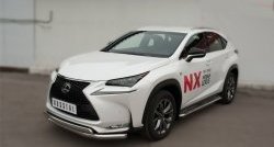 24 749 р. Широкая защита порогов F SPORT Russtal Lexus NX200T Z10 (2014-2017) (Текстура поверхности листа №1)  с доставкой в г. Владивосток. Увеличить фотографию 7