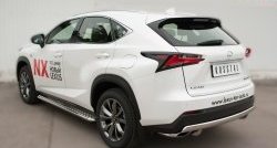 16 849 р. Защита заднего бампера (Ø75x42 мм, нержавейка, F-Sport) Russtal Lexus NX200T Z10 (2014-2017)  с доставкой в г. Владивосток. Увеличить фотографию 4