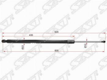 Упор крышки багажника SAT (газовый)  NX200T  Z10, NX300h  Z10