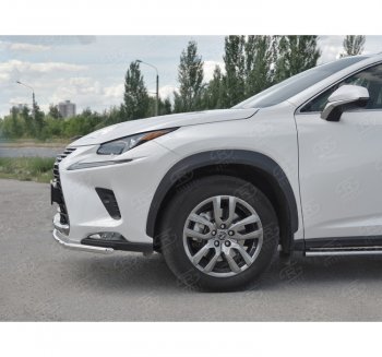 15 849 р. Защита переднего бампера (Ø42 мм, нержавейка) SLITKOFF  Lexus NX300h  Z10 (2014-2017) дорестайлинг  с доставкой в г. Владивосток. Увеличить фотографию 2