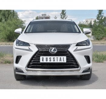 15 849 р. Защита переднего бампера (Ø42 мм, нержавейка) SLITKOFF  Lexus NX300h  Z10 (2014-2017) дорестайлинг  с доставкой в г. Владивосток. Увеличить фотографию 4