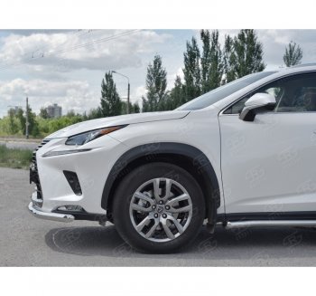 17 849 р. Защита переднего бампера (Ø63 мм, нержавейка) SLITKOFF  Lexus NX300h  Z10 (2014-2017) дорестайлинг  с доставкой в г. Владивосток. Увеличить фотографию 2