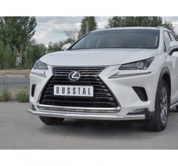 17 849 р. Защита переднего бампера (Ø63 мм, нержавейка) SLITKOFF  Lexus NX300h  Z10 (2014-2017) дорестайлинг  с доставкой в г. Владивосток. Увеличить фотографию 3