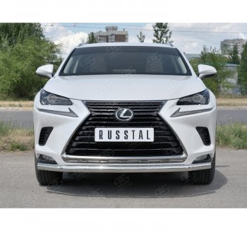 17 849 р. Защита переднего бампера (Ø63 мм, нержавейка) SLITKOFF  Lexus NX300h  Z10 (2014-2017) дорестайлинг  с доставкой в г. Владивосток. Увеличить фотографию 4